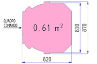 Suctioning power unit floor area